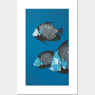 Angelfish DEEP BLUE SEA Posters and Art